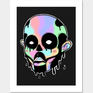 Melting Skull (No Cross) Posters and Art